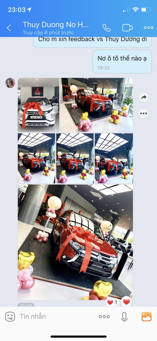 Feedback Nơ Xe Hơi đỏ