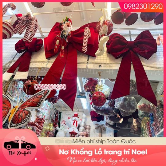 Nơ đỏ Noel đa dạng mẫu mã và kích thước